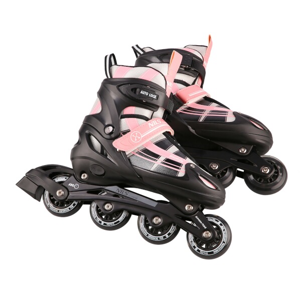 Brusle NILS Extreme NH18366A 2v1 černo-růžové 4