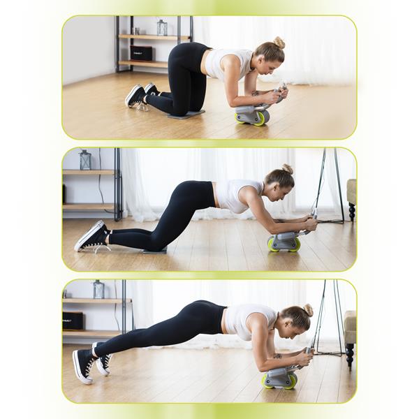 Posilovací válec na břicho HMS KA08 šedý s automatickým odskokem 6