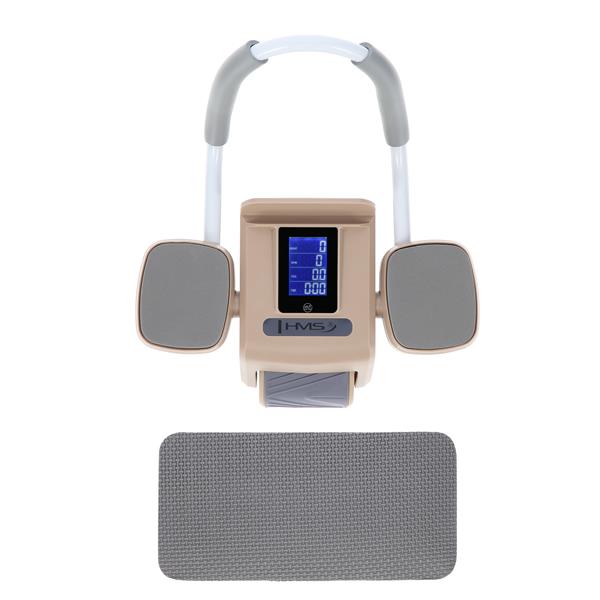 Posilovací válec na břicho HMS KA08 hnědý s automatickým odskokem 9