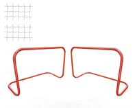 Sada florbalových branek 2x 90x60 cm + síť