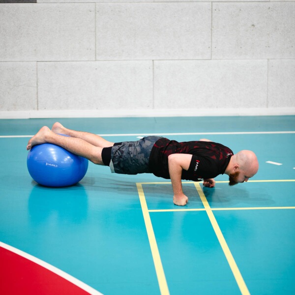 Gymnastický míč HMS YB01N 55 cm růžový 6