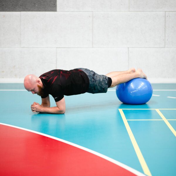 Gymnastický míč HMS YB01N 65 cm šedý 7