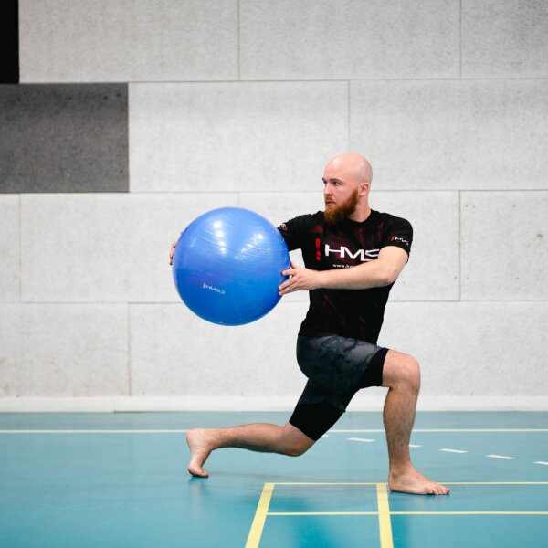 Gymnastický míč HMS YB01N 65 cm šedý 8