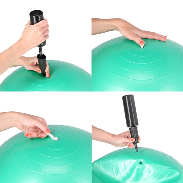 Gymnastický míč HMS YB01N 65 cm švestkový 5