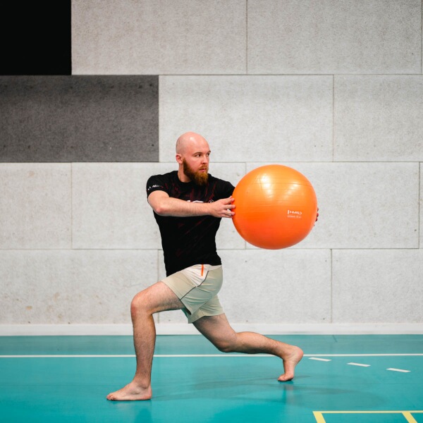 Gymnastický míč HMS YB02N 55 cm oranžový 5