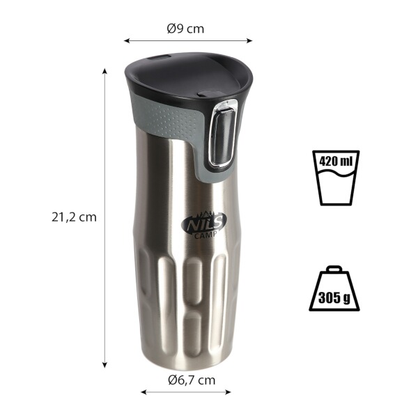 Termohrnek NILS Camp NCC06 stříbrný 9