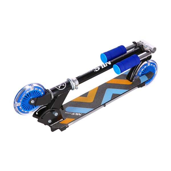 Skládací koloběžka NILS Extreme HD025 LED modrá 2