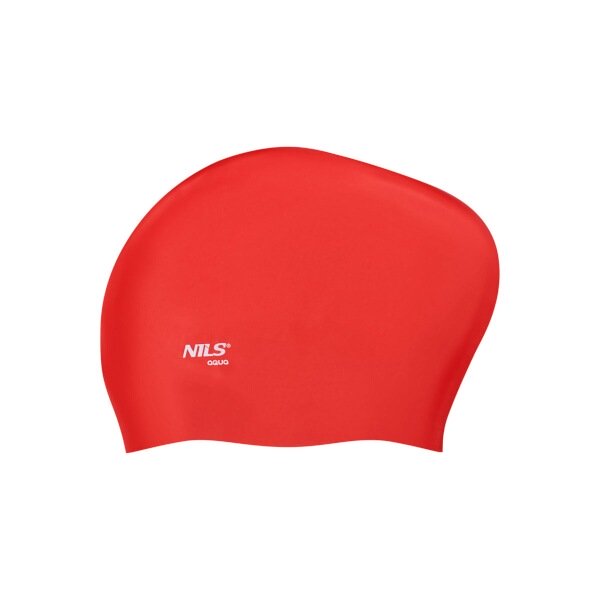 Silikonová čepice pro dlouhé vlasy NILS Aqua NQC LH červená 2