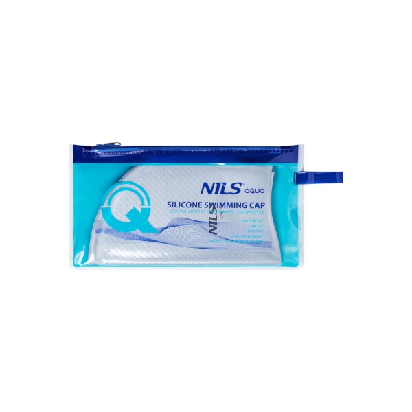 Silikonová čepice pro dlouhé vlasy NILS Aqua NQC LH šedá 3
