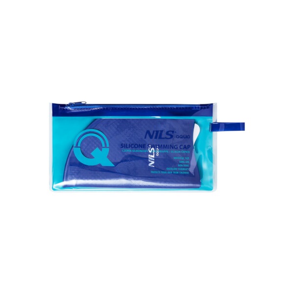 Silikonová čepice NILS Aqua NQC Dots tmavěmodrá 3