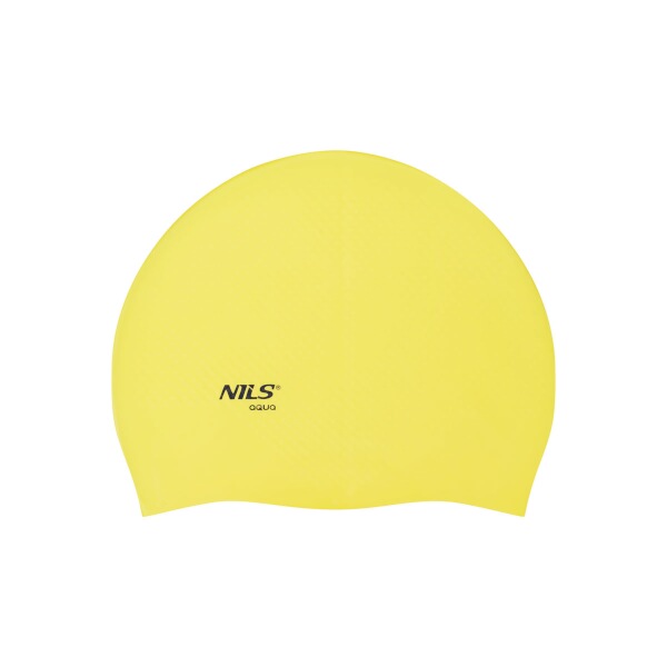 Silikonová čepice NILS Aqua NQC Dots žlutá 2
