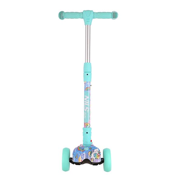 Dětská tříkolová koloběžka NILS Fun HLB15A mint s LED 6