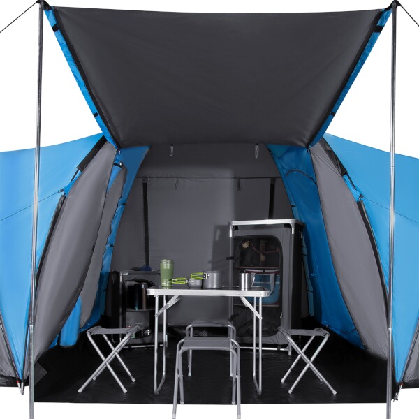 Rodinný stan NILS Camp NC6031 Highland modro-šedý 5