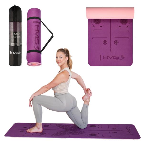 Podložka na jógu HMS YM10 fialová 2