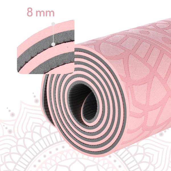 Podložka na jógu HMS YM10 světle růžová 3