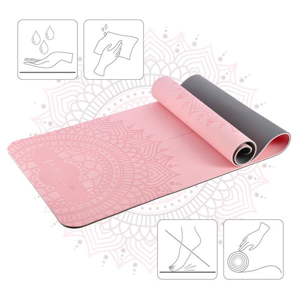 Podložka na jógu HMS YM10 světle růžová 5