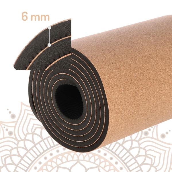 Korková podložka na jógu HMS YM11 3