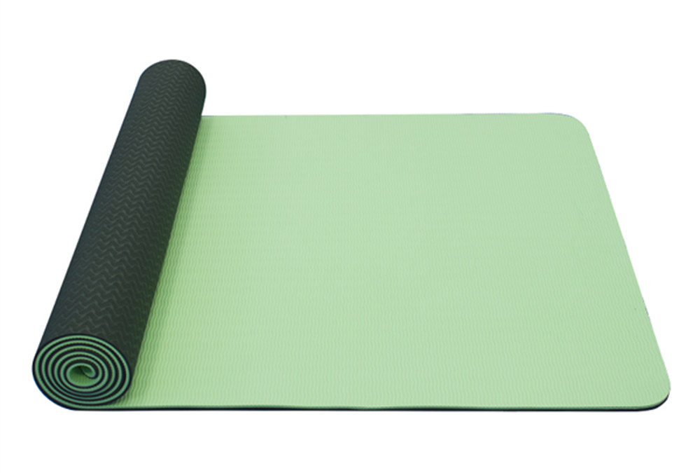 Yoga mat dvouvrstvá TPE zelená