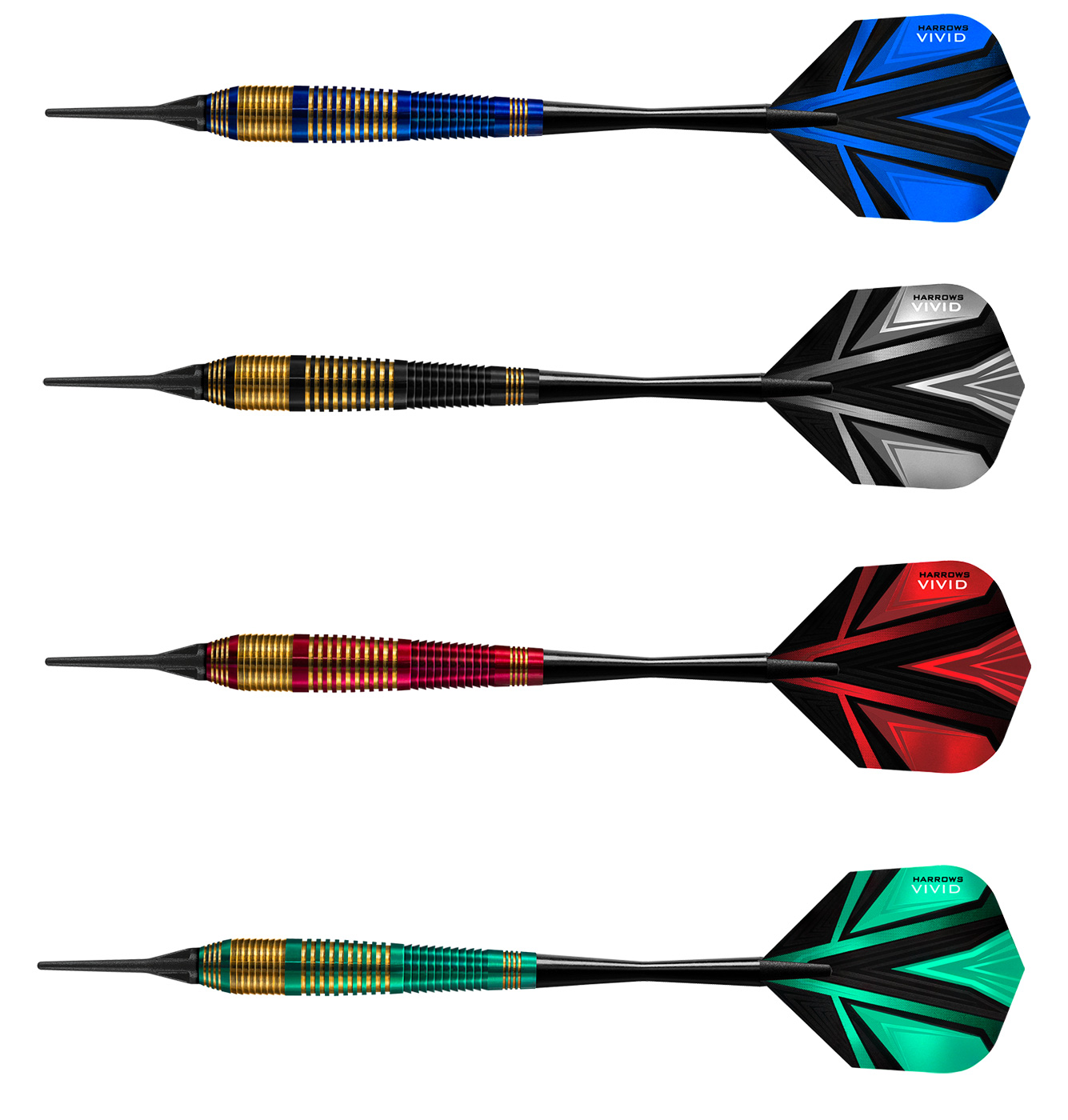 Šipky Harrows VIVID 18 červená