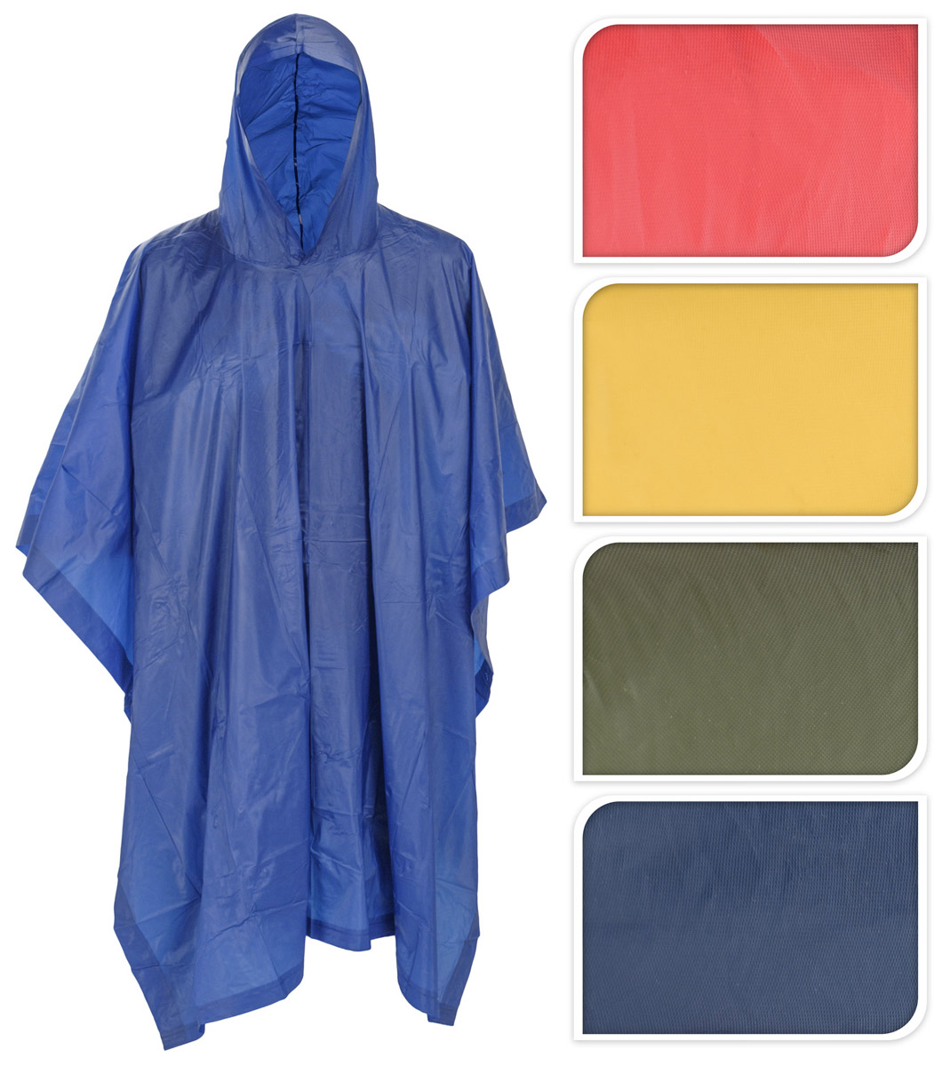 Pončo Outdoor pro dospělé červená