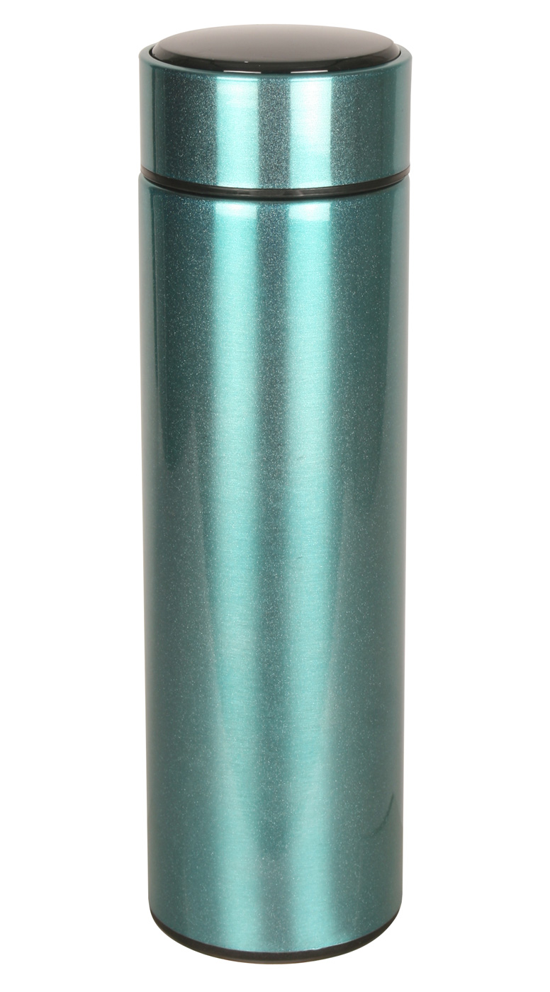 Termoska 450 ml s teploměrem tyrkysová