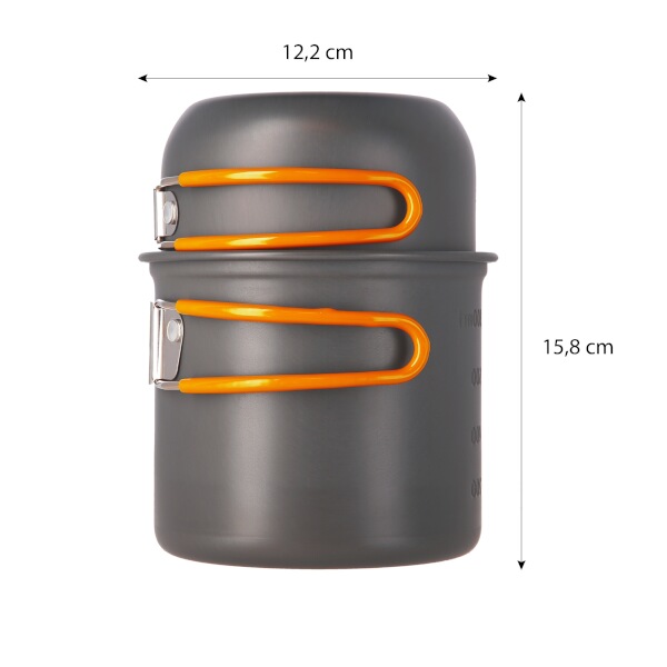 Kempingová sada 2 hrnců s příborem NILS Camp NC1704 9