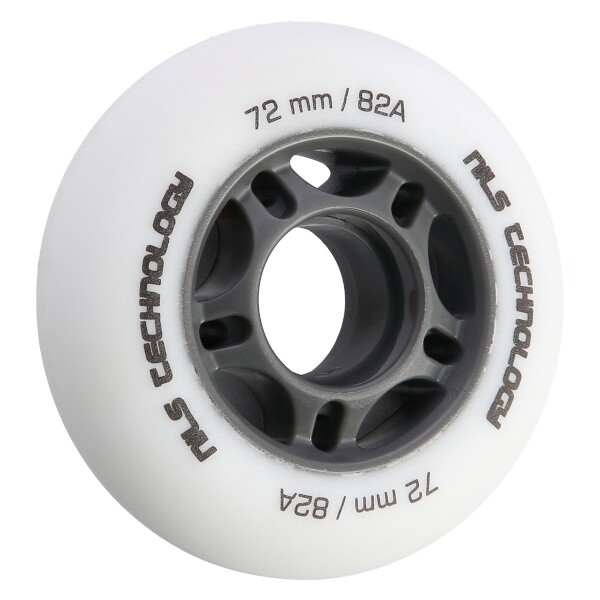 Matná kolečka NILS Extreme PU 72x24 82A, bílá, 4 ks 2