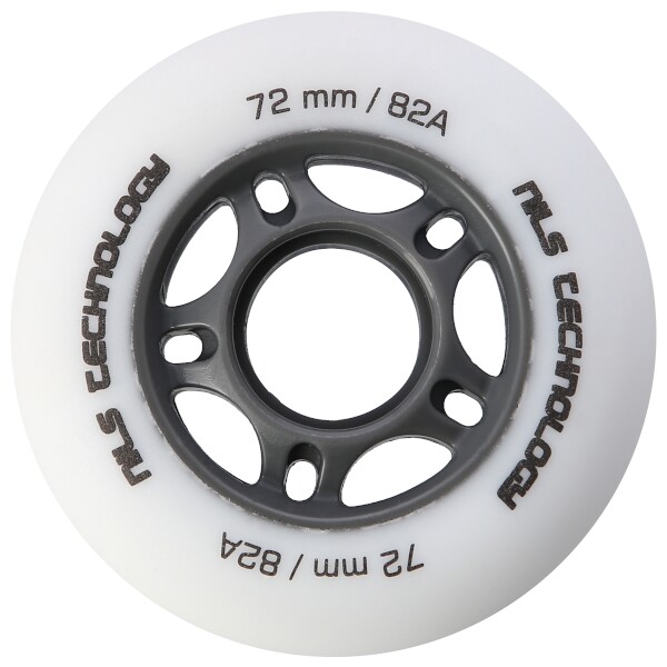 Matná kolečka NILS Extreme PU 72x24 82A, bílá, 4 ks 3