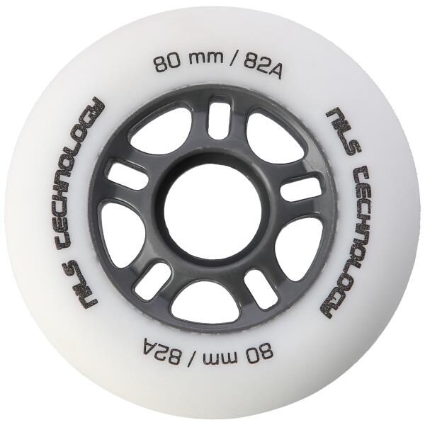 Matná kolečka NILS Extreme PU 80x24 82A, bílá, 4 ks 3