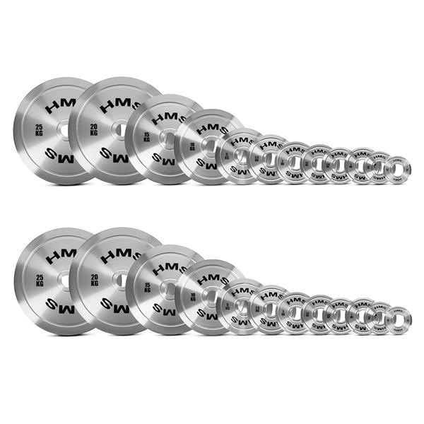 Sada ocelových olympijských kotoučů HMS TOS 2 x 0,25 - 25 kg (168 kg)