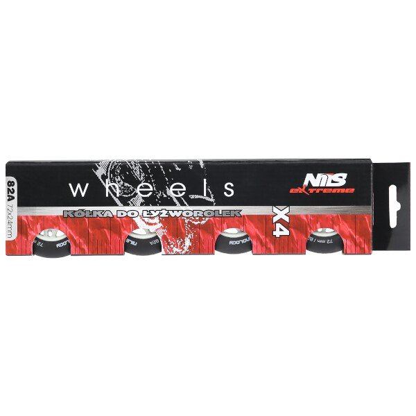 Matná kolečka NILS Extreme PU 72x24 82A, černá, 4 ks 5