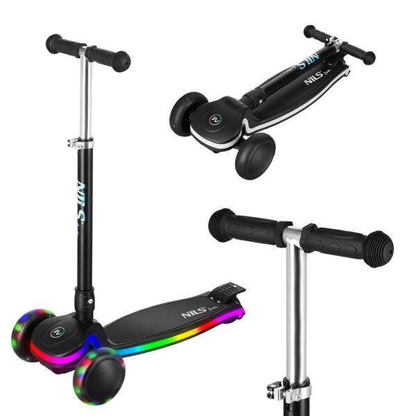 Dětská tříkolová koloběžka NILS Fun HLB1306 s LED deckem 2