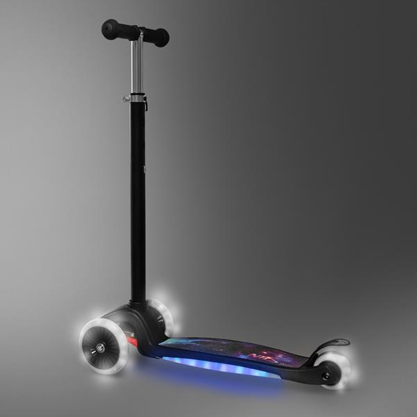 Dětská tříkolová koloběžka NILS Fun HLB1310 s LED černá 3