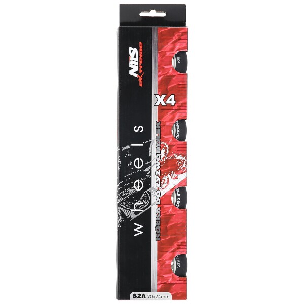 Matná kolečka NILS Extreme PU 90x24 82A, černá, 4 ks 5