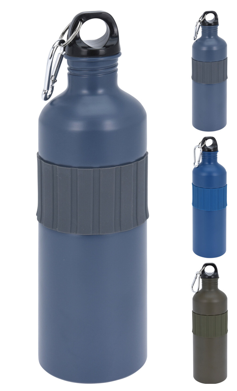 Láhev Alu 750 ml s karabinou modrá Láhev Alu 750 ml s karabinou modrá