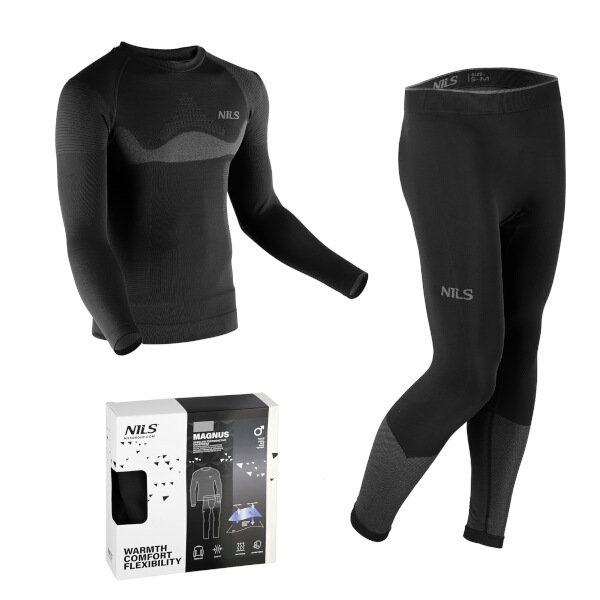Pánské bezešvé termo prádlo NILS BTZ0464 Magnus - vel.L/XL - černé