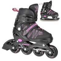 Kolečkové brusle NILS Extreme NH11912 A 2v1, růžové - velikost S (31 - 34) Kolečkové brusle NILS Extreme NH11912 A 2v1, růžové - velikost S (31 - 34)