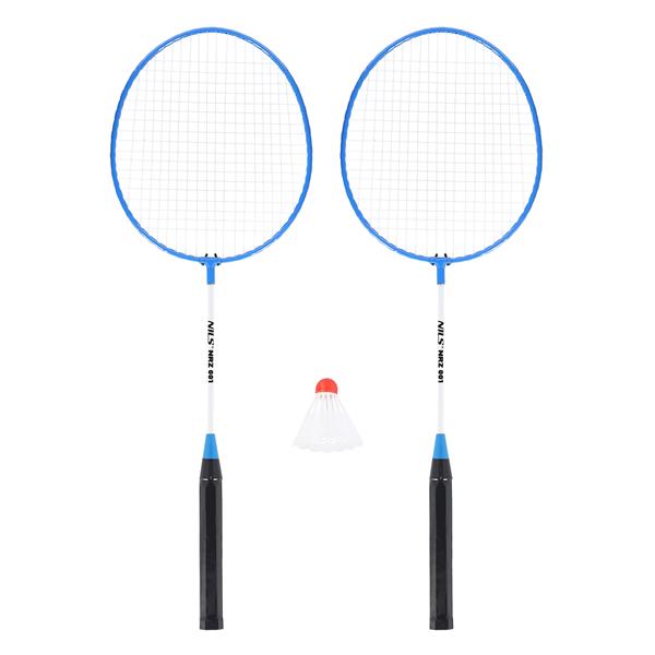 Sada 2 dadmintonových raket a nylonové letky NILS NRZ001 modrá