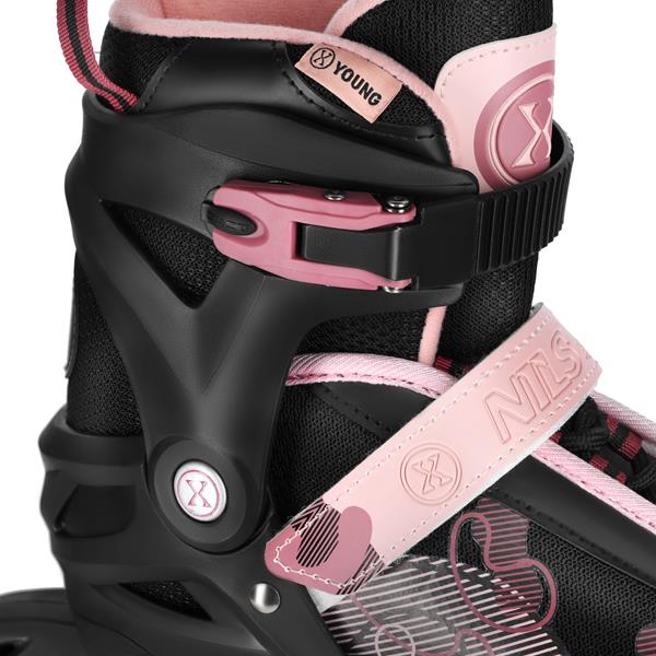 Kolečkové brusle NILS Extreme NA13808 růžové 4