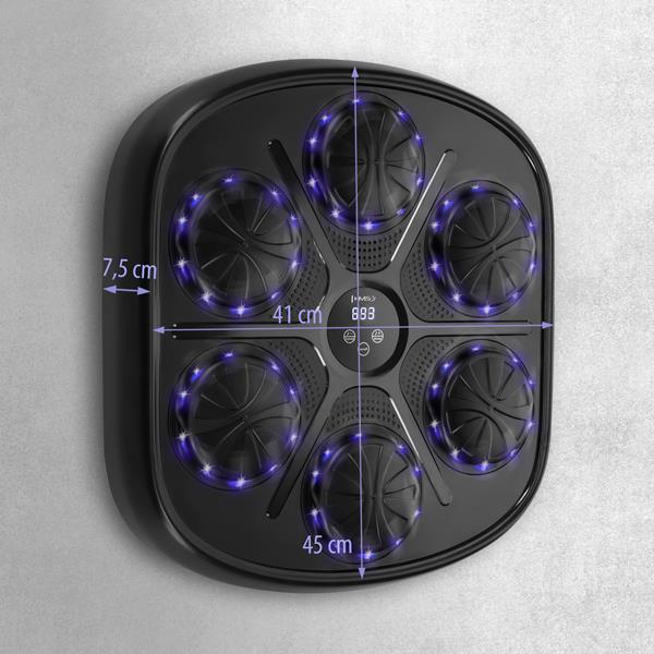 Elektronický boxerský terč HMS TB03 s LED, Bluetooth a rukavicemi (Music Boxing Machine) 4