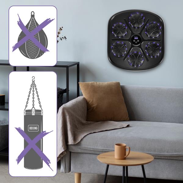 Elektronický boxerský terč HMS TB03 s LED, Bluetooth a rukavicemi (Music Boxing Machine) 8