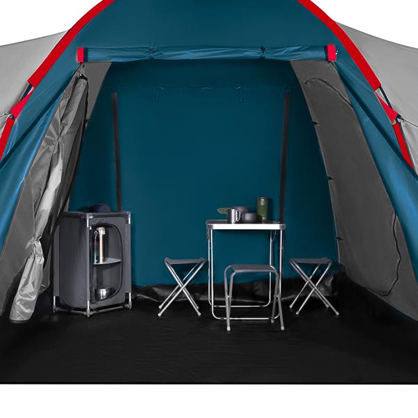 Rodinný stan NILS Camp NC6431 Highland IV modrý/světle šedý 13