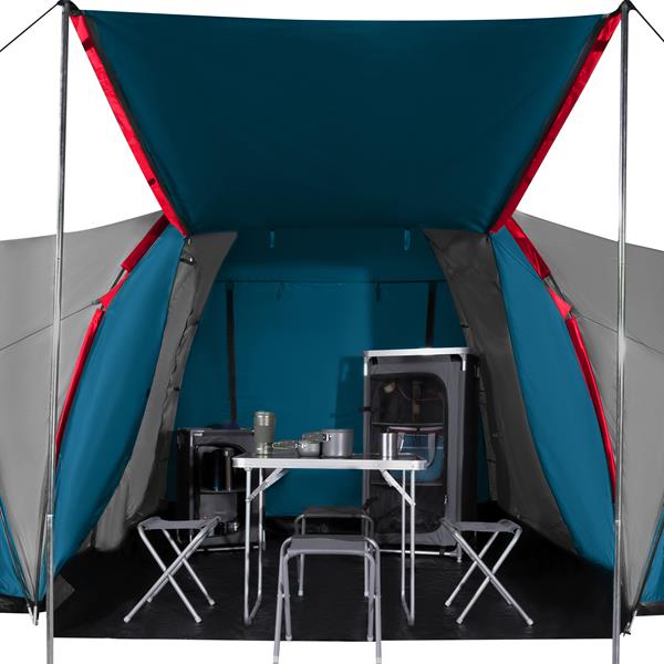 Rodinný stan NILS Camp NC6431 Highland IV modrý/světle šedý 15