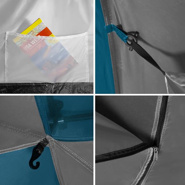 Rodinný stan NILS Camp NC6431 Highland IV modrý/světle šedý 10