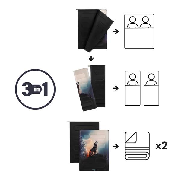 Spací pytel NILS Camp NC3601 Wolf 3v1 3