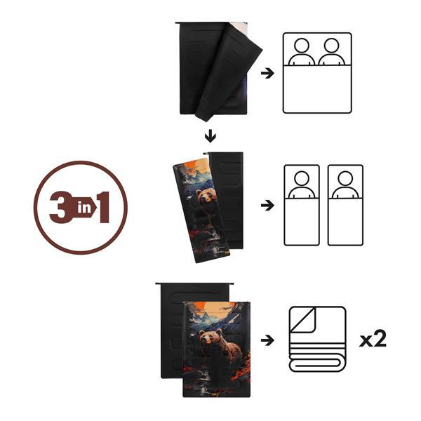 Spací pytel NILS Camp NC3601 Bear 3v1 3