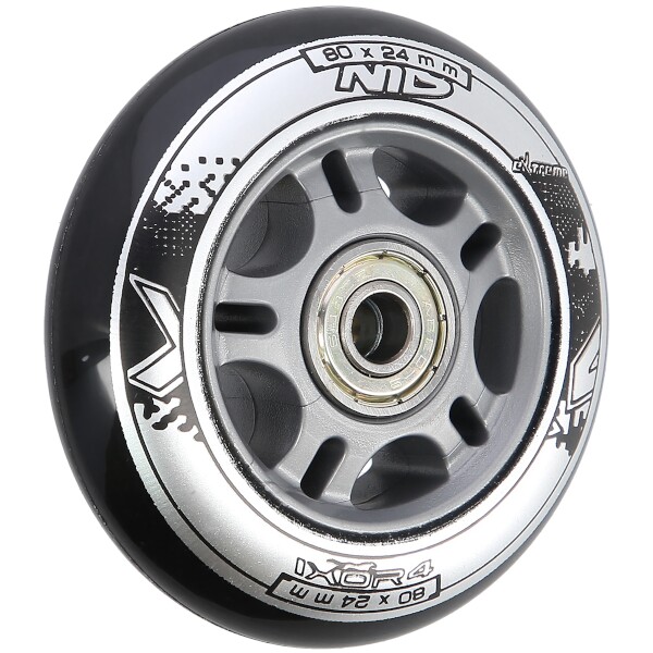 Sestava černých PU koleček 80x24 + ložiska ABEC9 NILS EXTREME 2