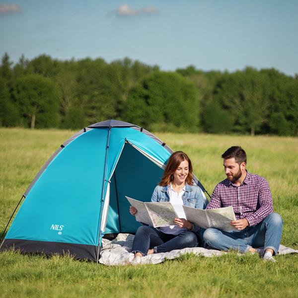 Turistický stan NILS Camp NC3021 modrý 3