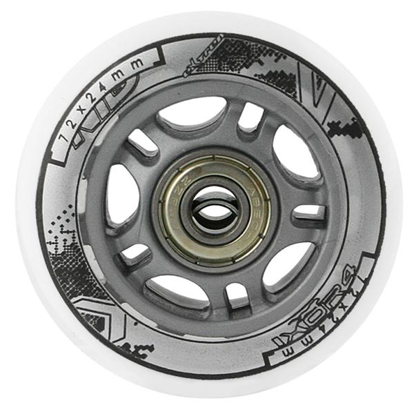 Sestava bílých PU koleček 72x24 + ložiska ABEC7 NILS EXTREME 2