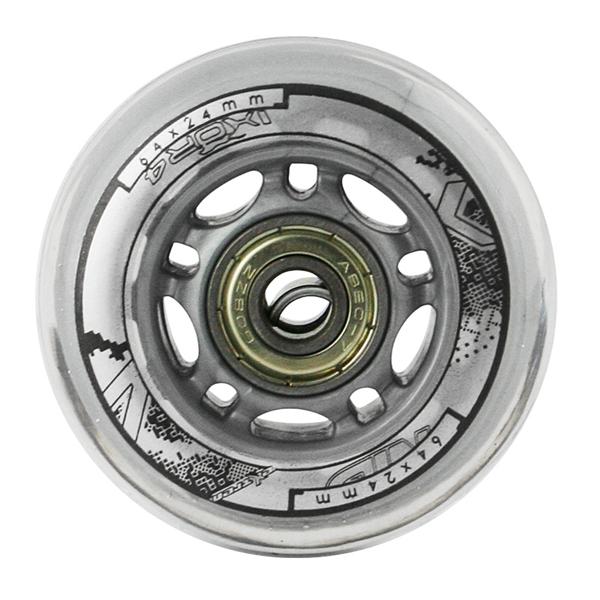 Sestava čirých PU koleček 64x24 + ložiska ABEC7 NILS EXTREME 2